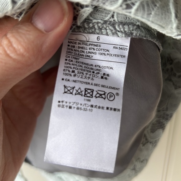 BANANA REPUBLIC White Lace Overlay Pencil Skirt Size 6 - Picture 5 of 10